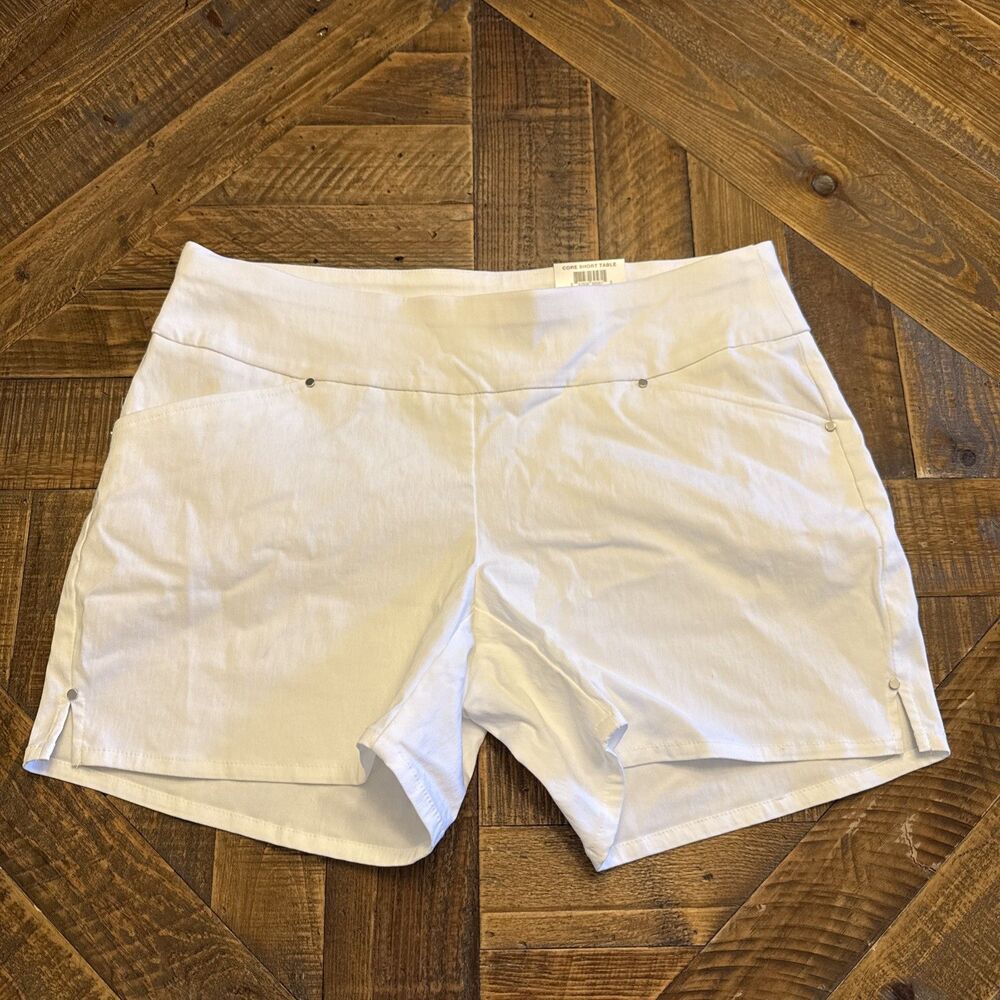INC International Concepts Women’s Curvy Mid Rise White Shorts Size 8 NWT Core